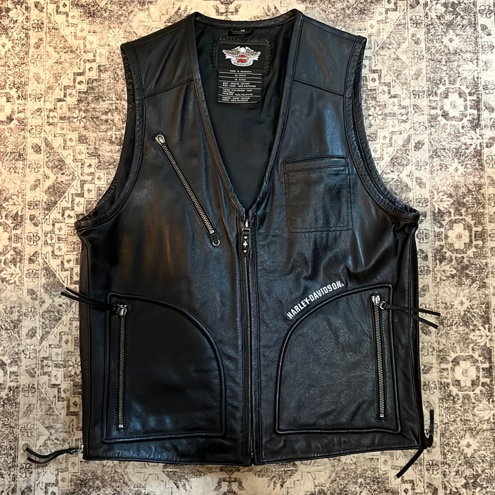 Men’s Harley-Davidson Leather Vest - Size Medium